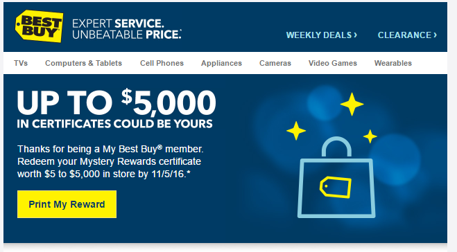 Best Buy Recompensa Sorpresa Posible 5 5000 Gratis Locaporahorros